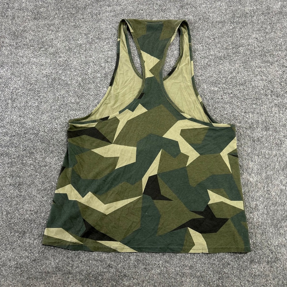 Gymshark Tank Top Mens Size L Green Camo Racerback Athletic Gym Training Logo - Picture 6 of 7